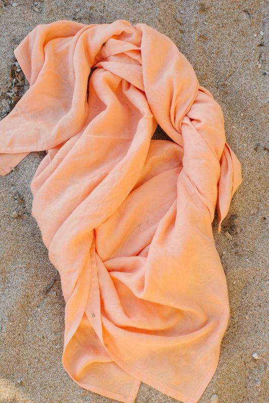 orange muslin blanket